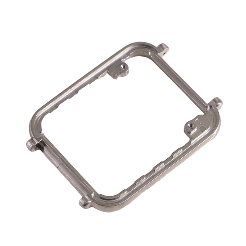 Caja plateada del reloj inteligente